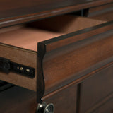 SELENA Dark Cherry 5 Drawer Chest With Hidden Drawer