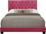 POLINA Pink Linen 50" Tall Tufted Bed
