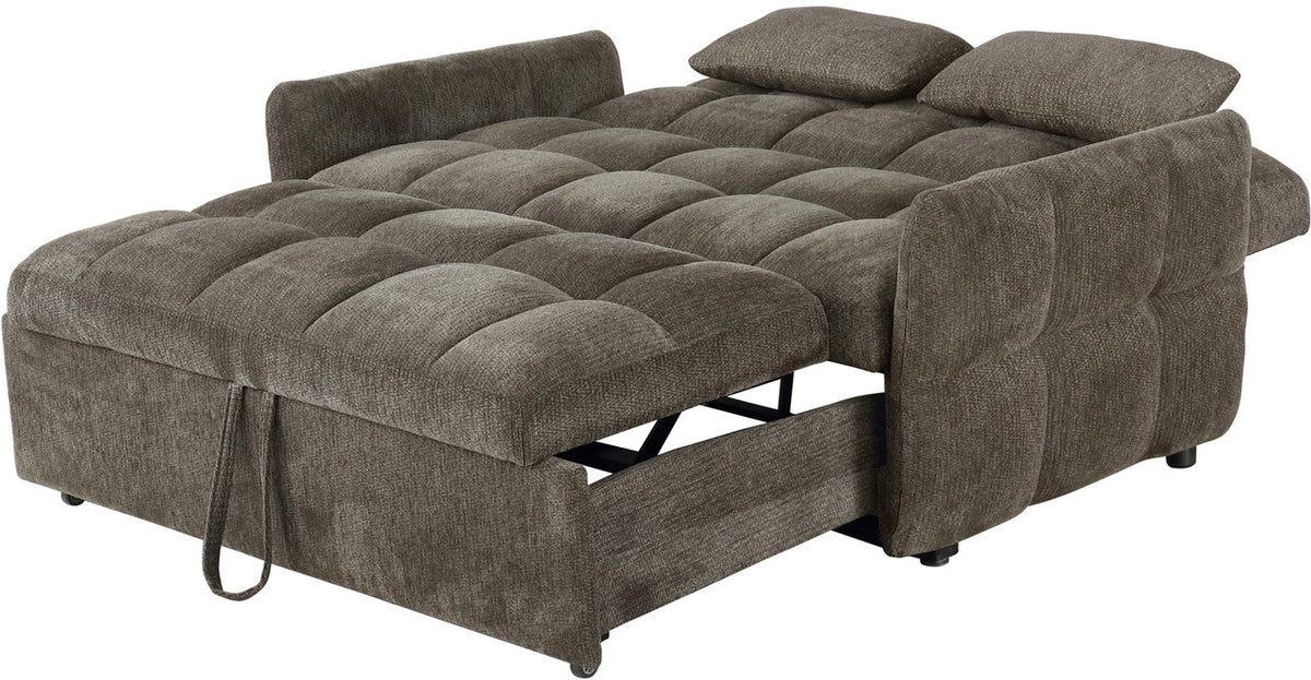 SEYCHELLE Brown 59" Wide Sleeper Sofa