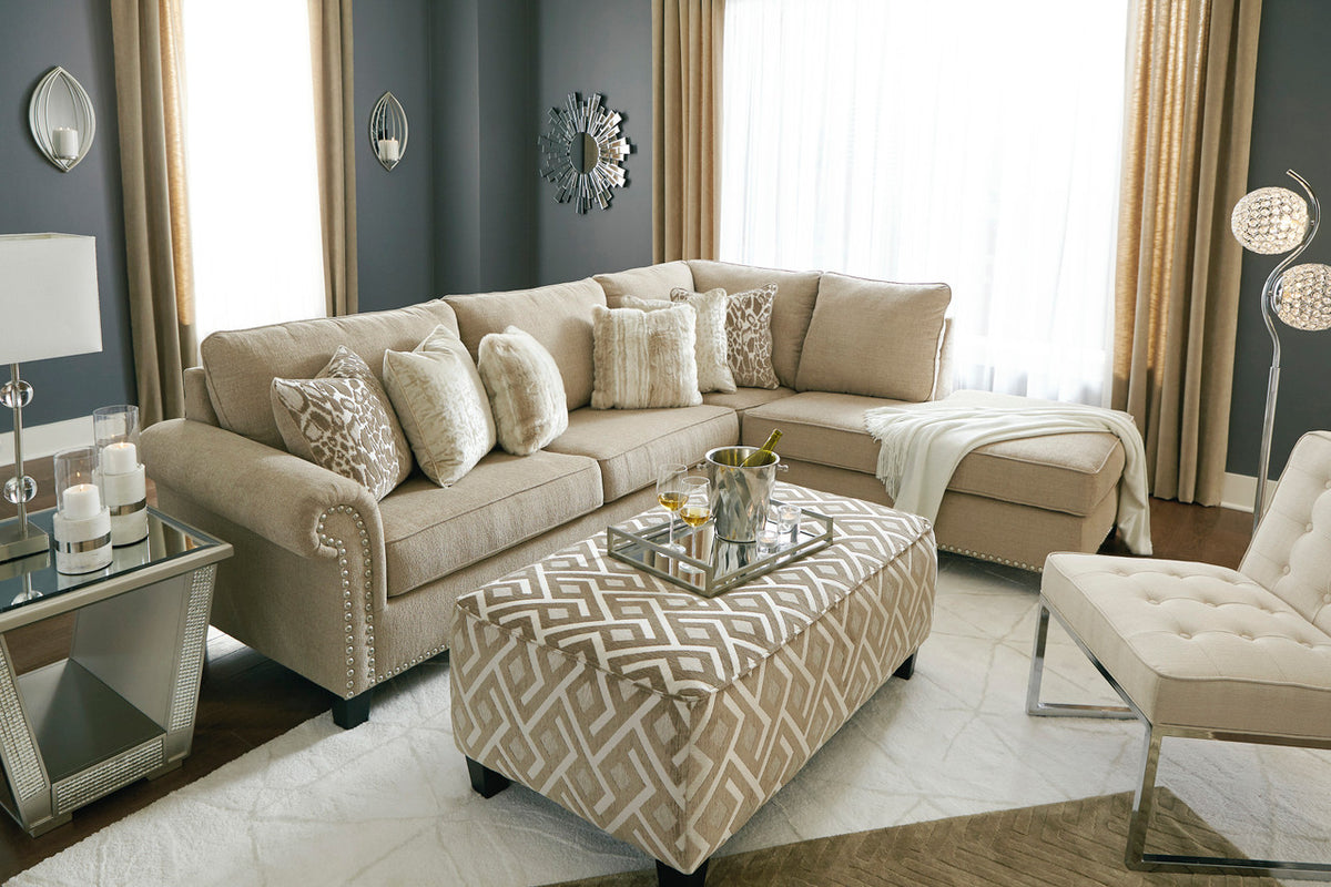 SIANELLI Beige 117" Wide Sectional