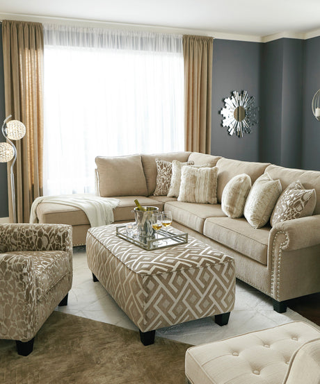 SIANELLI Beige 117" Wide Sectional