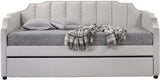 SICILY Gray Velvet 85" Wide x 40" Height Daybed with Trundle