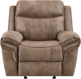 SNIDER Brown 44" Wide Swivel Glider Recliner
