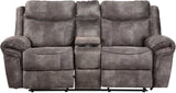 SNIDER Gray Reclining Sofa & Glider Loveseat