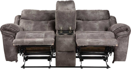 SNIDER Gray 78" Wide Glider Reclining Loveseat