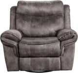 SNIDER Gray 44" Wide Swivel Glider Recliner