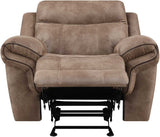SNIDER Brown 44" Wide Swivel Glider Recliner