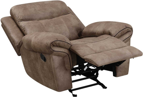 SNIDER Brown 44" Wide Swivel Glider Recliner