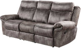 SNIDER Gray 88" Wide Reclining Sofa with Drop-Down Table