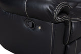 SOLEI Black 100" Wide Reclining Sectional with Speakers