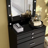 SONJA Black 30" Wide Black Vanity Chest