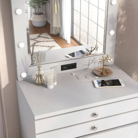 SONJA White 30" Wide Vanity Chest