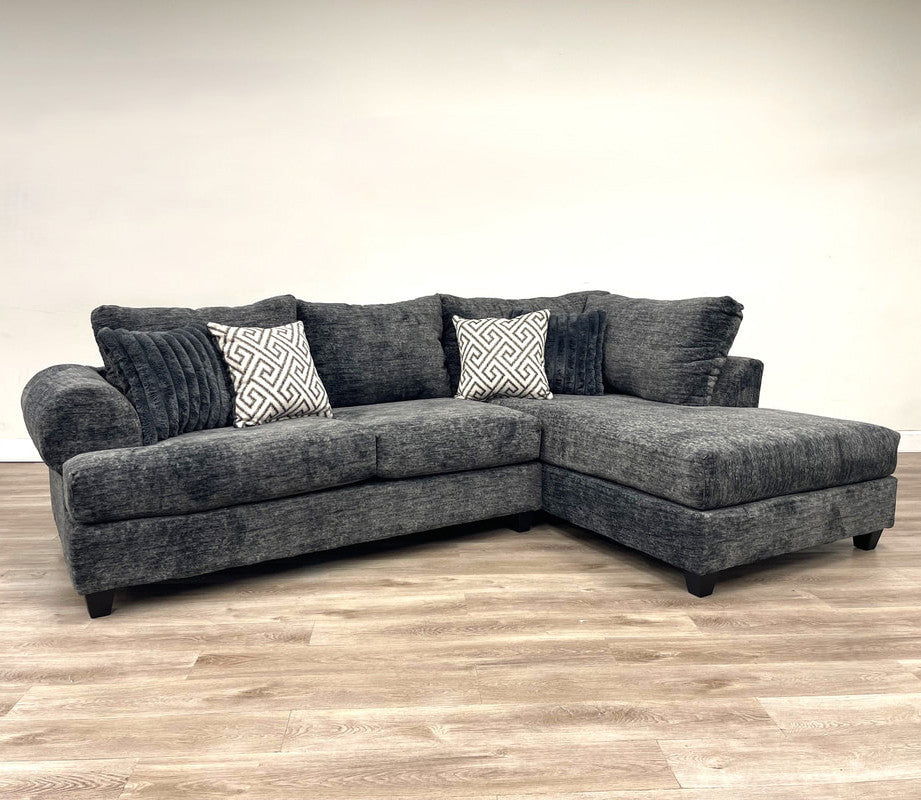 SORAYA Charcoal 120" Wide Sectional