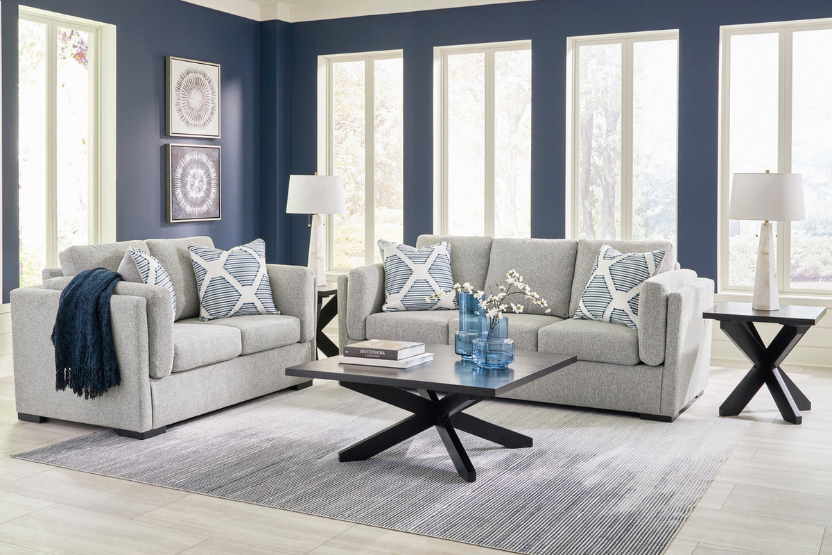 SORBONNE Light Gray 66" Wide Loveseat