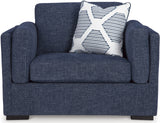 SORBONNE Navy Blue 51" Wide Chair and a Half