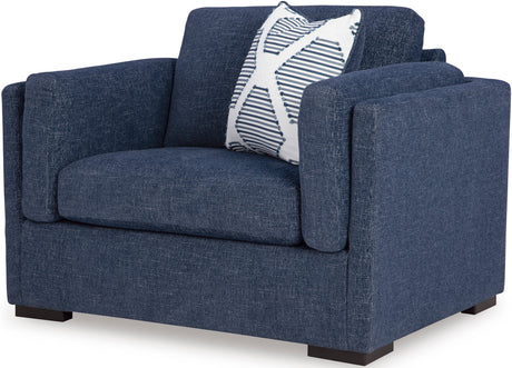 SORBONNE Navy Blue 51" Wide Chair and a Half