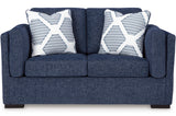 SORBONNE Blue 66" Wide Loveseat