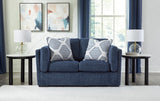 SORBONNE Blue 66" Wide Loveseat
