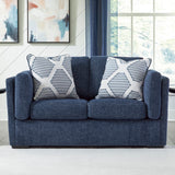 SORBONNE Blue 66" Wide Loveseat