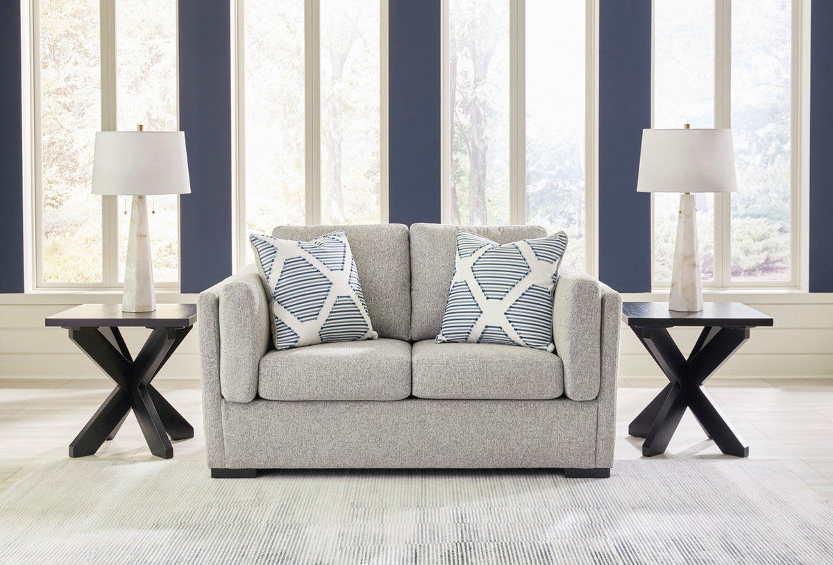SORBONNE Light Gray 66" Wide Loveseat
