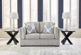SORBONNE Light Gray 66" Wide Loveseat