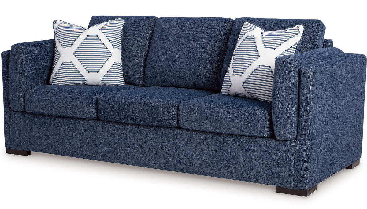 SORBONNE Navy Blue 89" Wide Sofa