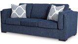 SORBONNE Navy Blue 89" Wide Sofa