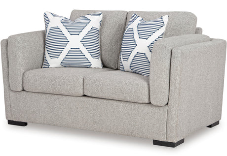 SORBONNE Light Gray 66" Wide Loveseat