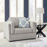 SORBONNE Light Gray 51" Wide Chair and a Half