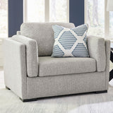 SORBONNE Light Gray 51" Wide Chair and a Half