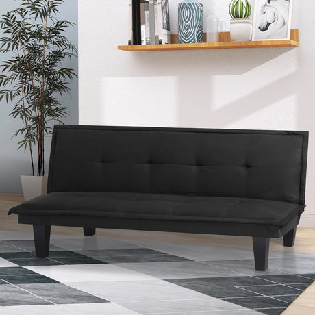 SOWETO Black 66" Wide Sofa Bed