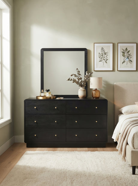 STAVER Black 59" x 72" Height Dresser & Mirror