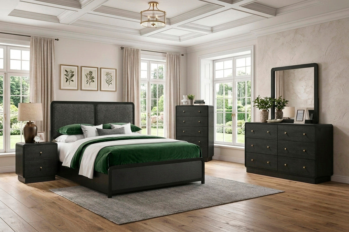 STAVER Black Bedroom Set
