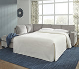 STELLAR Nickel 112" Wide Queen Sleeper Sectional