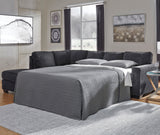 STELLAR Dark Gray 112" Wide Queen Sleeper Sectional