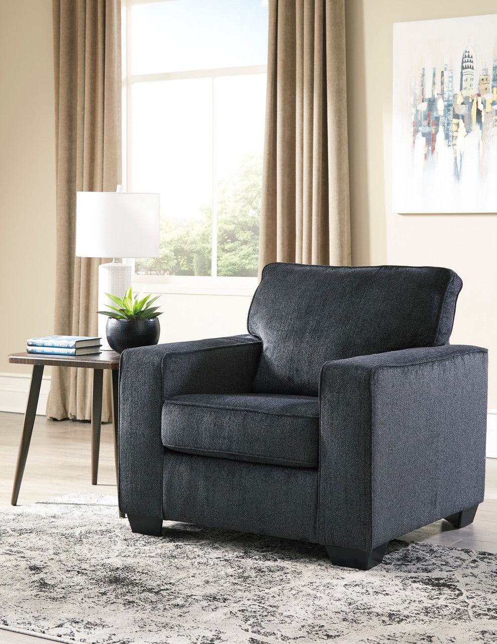 STELLAR Dark Gray 38" Wide Arm Chair