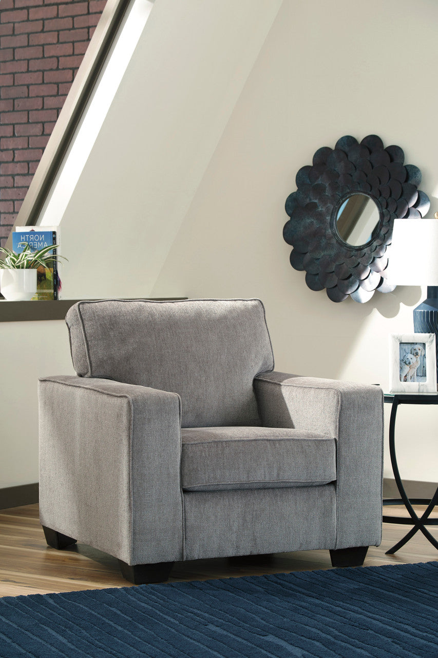 STELLAR Nickel Gray 38" Wide Arm Chair