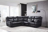 STORMER Black 100" Wide Reclining Sectional