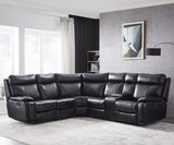 STORMER Black 100" Wide Reclining Sectional