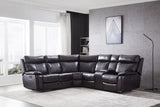 STORMER Brown 100" Wide Reclining Sectional