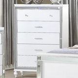 STRADA White Alligator Texture 39" Wide Chest