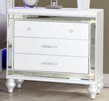 STRADA White Alligator Texture 31" Wide Nightstand