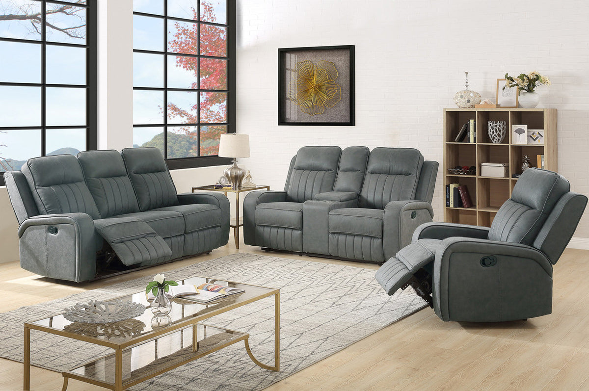 STRIKEOUT Gray Reclining Sofa & Loveseat