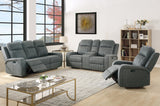 STRIKEOUT Gray Reclining Sofa & Loveseat