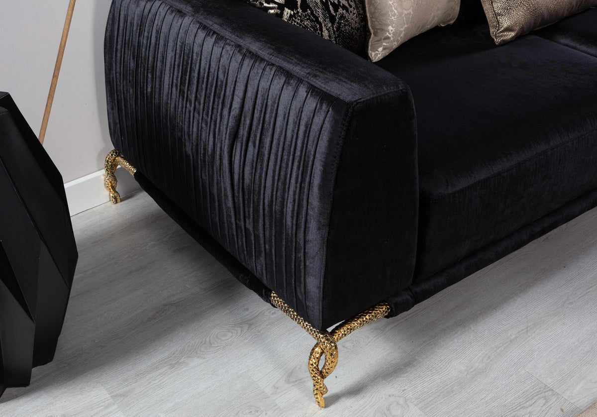 STUTZ Black Luxury Sofa & Loveseat *Closeout