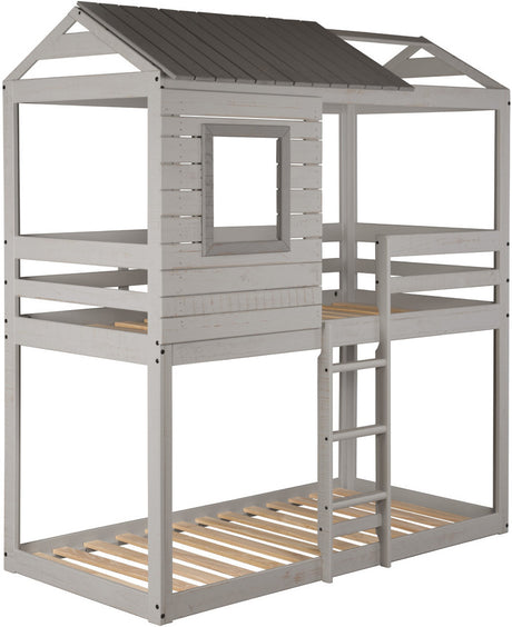SUITE 10 Rustic Gray Twin Bunkbed