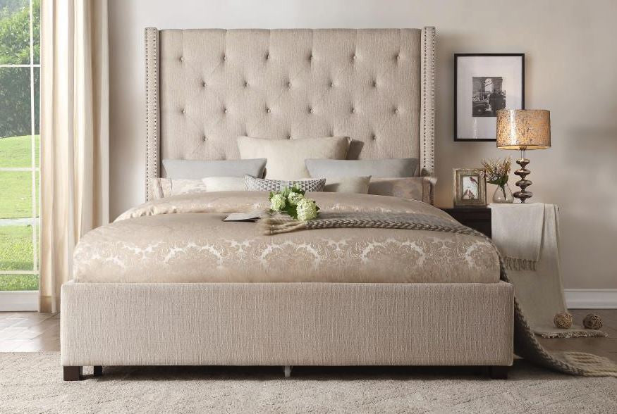 SAMARA Beige Storage Bed