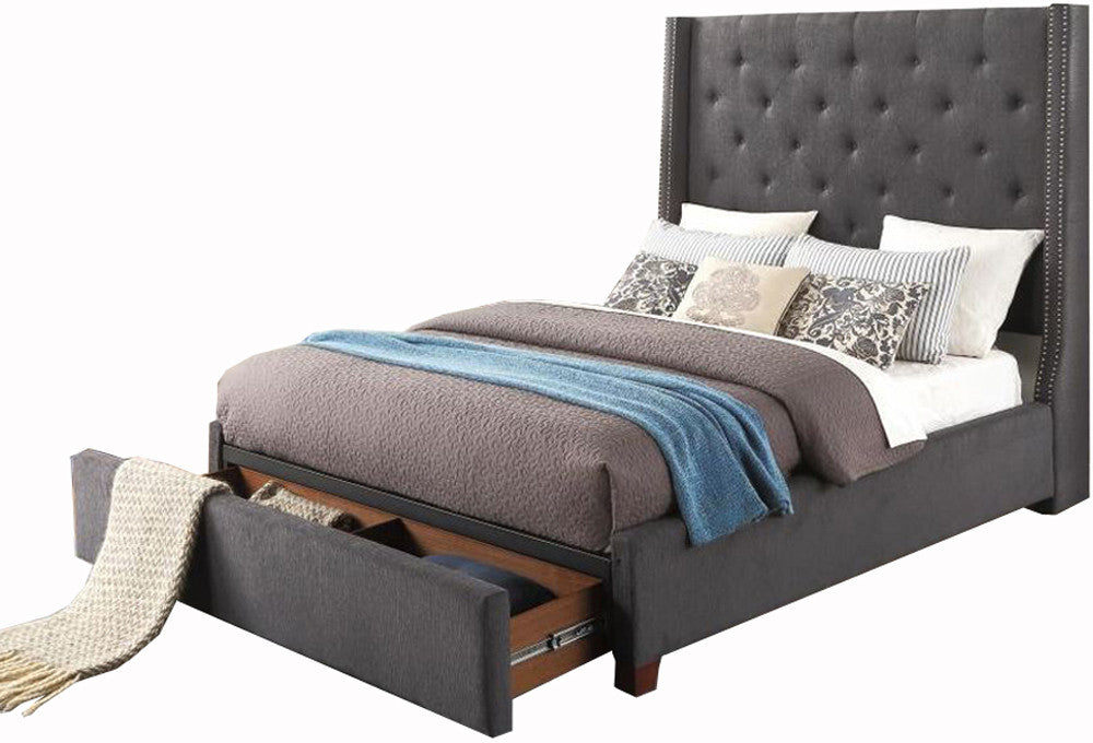 SAMARA Gray Storage Bed