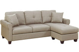 Sanders Beige 86" Wide Reversible Sectional