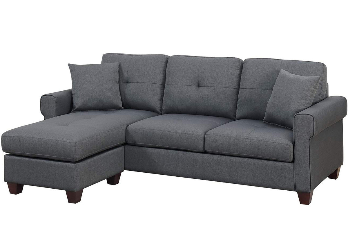 Sanders Gray 86" Wide Reversible Sectional